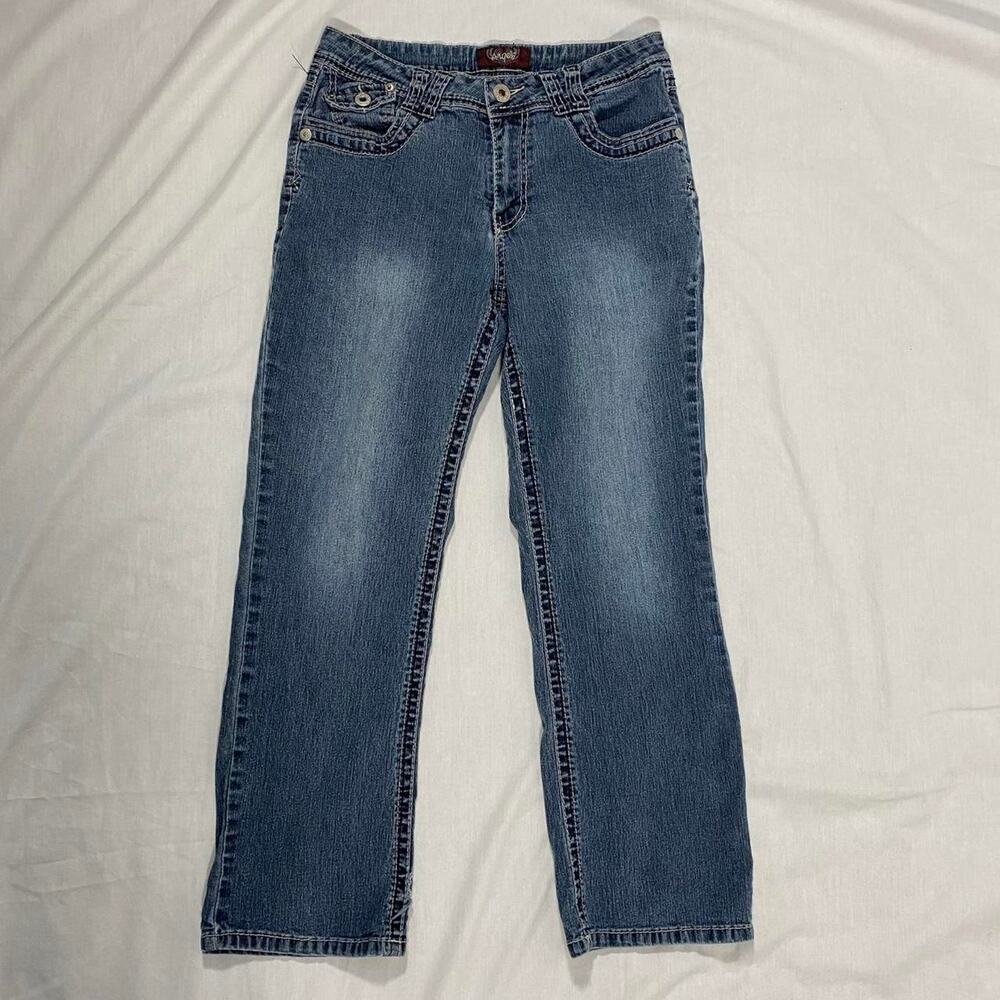 Angels low rise straight leg jeans size 8 petite y2k preppy vintage 2000s